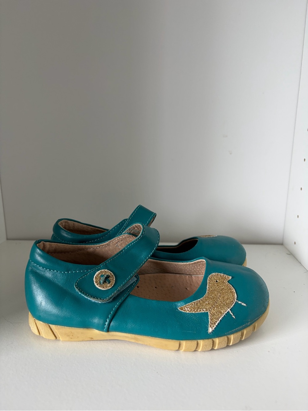 Livie & Luca Turquoise pios Bird Mary Jane Shoes Girls Size 11